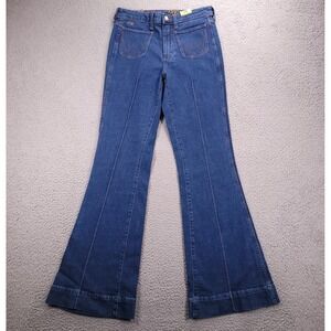 WRANGLER x Laney Wilson Jeans Size 5/6 Bare Back Pintuck Flare Leg 28x32
